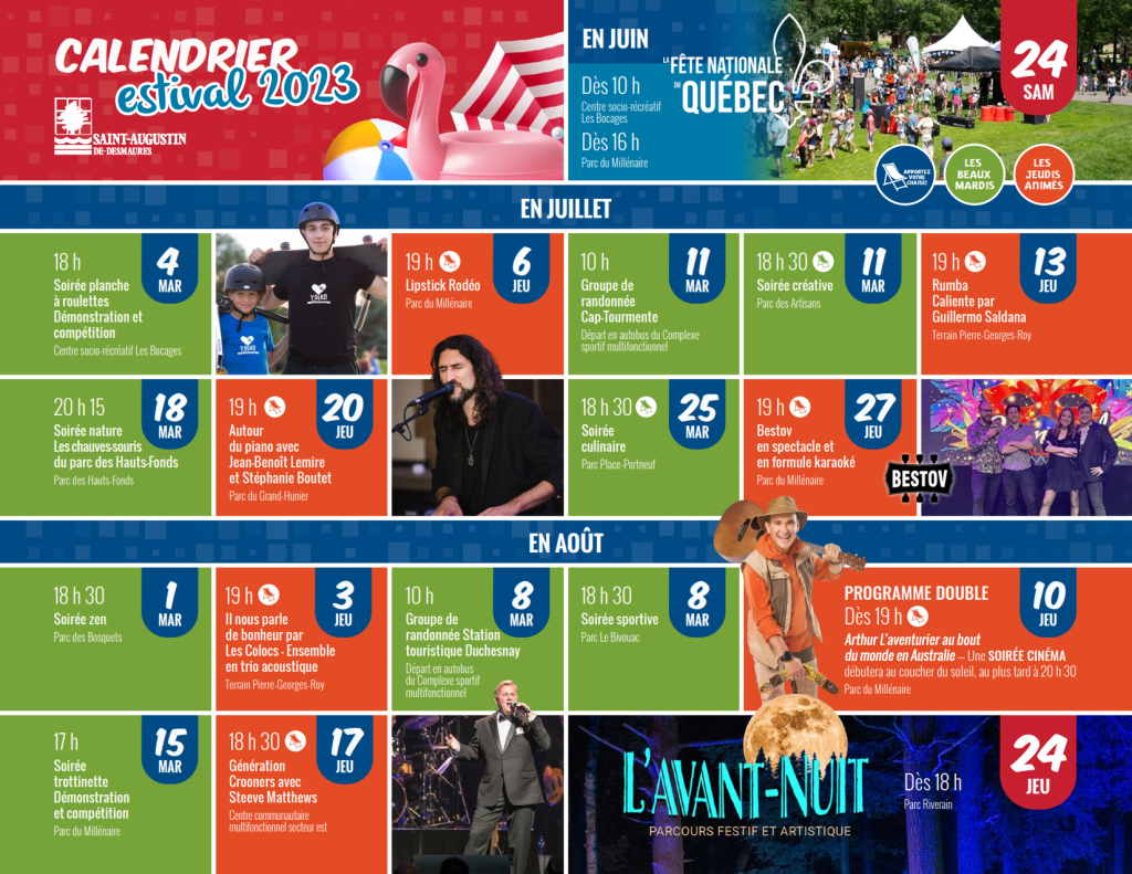 Programmation estivale Saint-Augustin