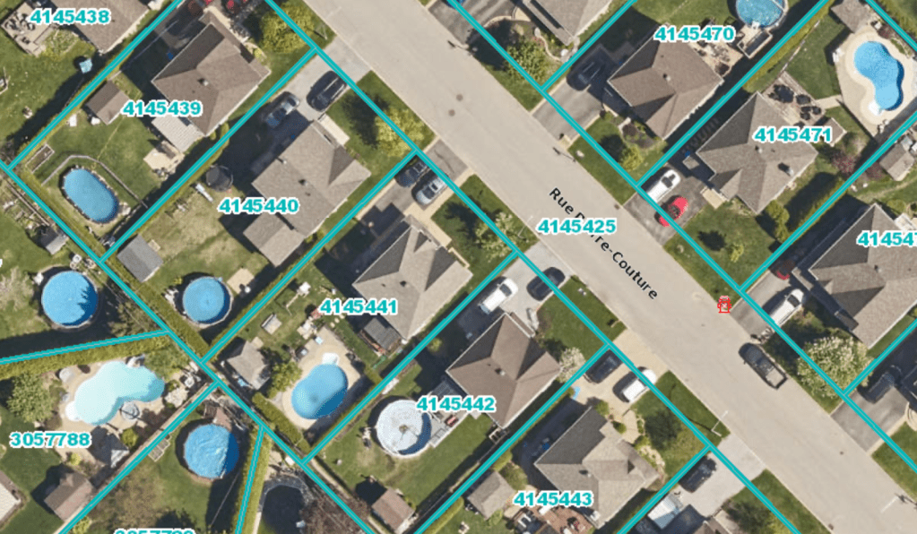 Capture d'écran Carte interactive Saint-Augustin