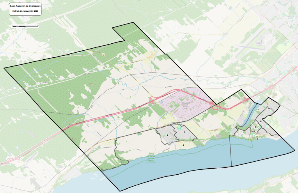 Cartes 8 districts Saint-Augustin